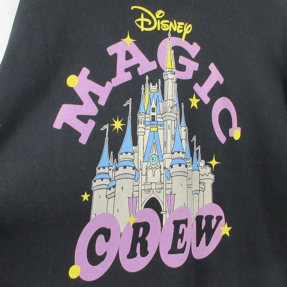 Disney Magic Crew 1/4 Zip Pullover Sweatshirt Women 3X Black Castle Retro 542 - Picture 8 of 12